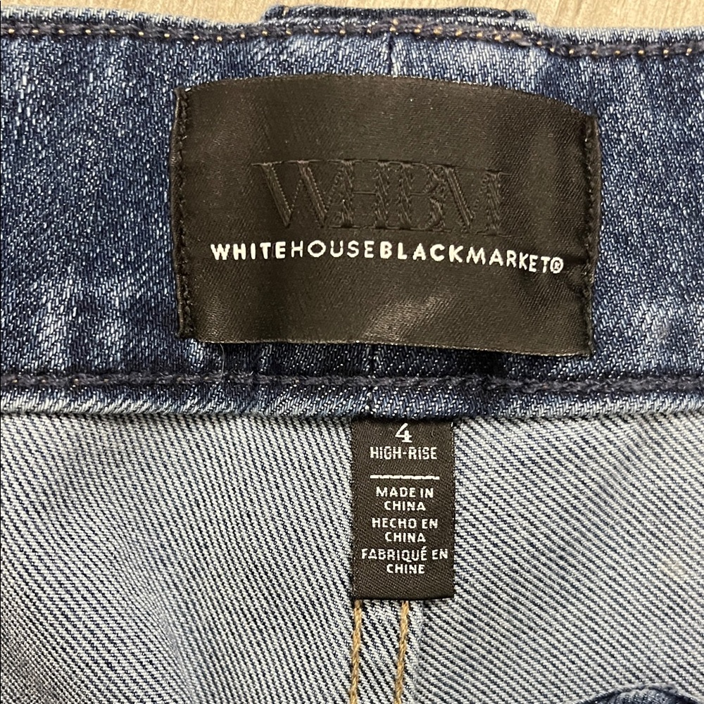 White House Black Market High Rise Blue Jeans - Picture 2 of 3